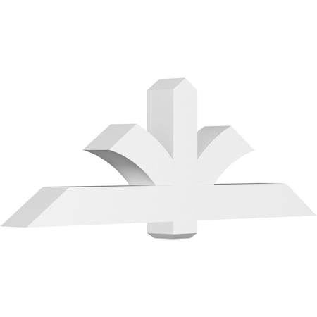 Ekena Millwork Redmond Architectural Grade PVC Gable Bracket, 72"W x 24"H x 6"D x 6"F, 8/12 Pitch GBP072X24X0606RED00